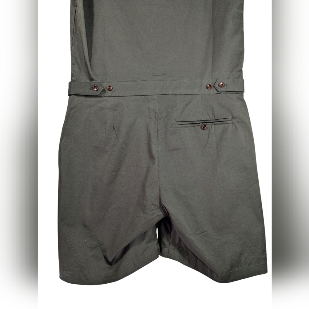 NWT RomperJack Men’s Olive Green Romper Jumpsuit Shortsleeve Festival Outfit S - Picture 6 of 12